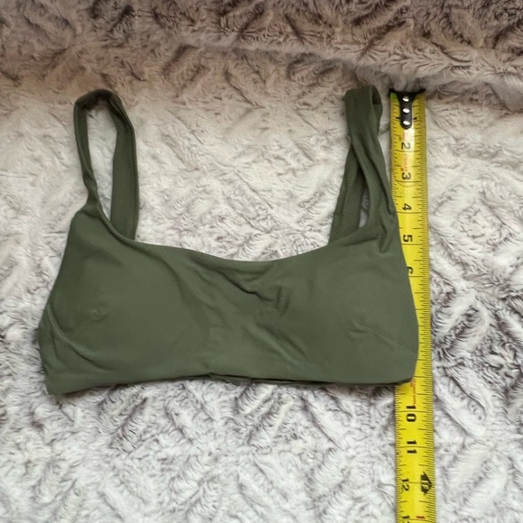 NWT aerie Wide Strap Scoop Bikini Top XS Green - Picture 6 of 7